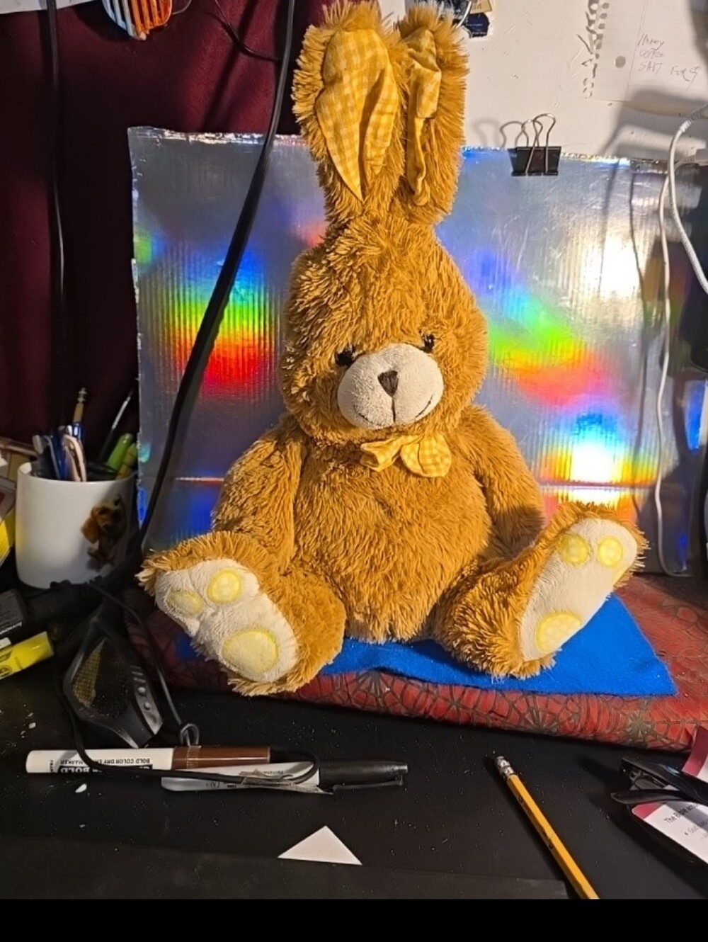 061206 Build-A-Bear Workshop Fluffy Brown Easter Bunny Rabbit Brown Ears Hairy 1